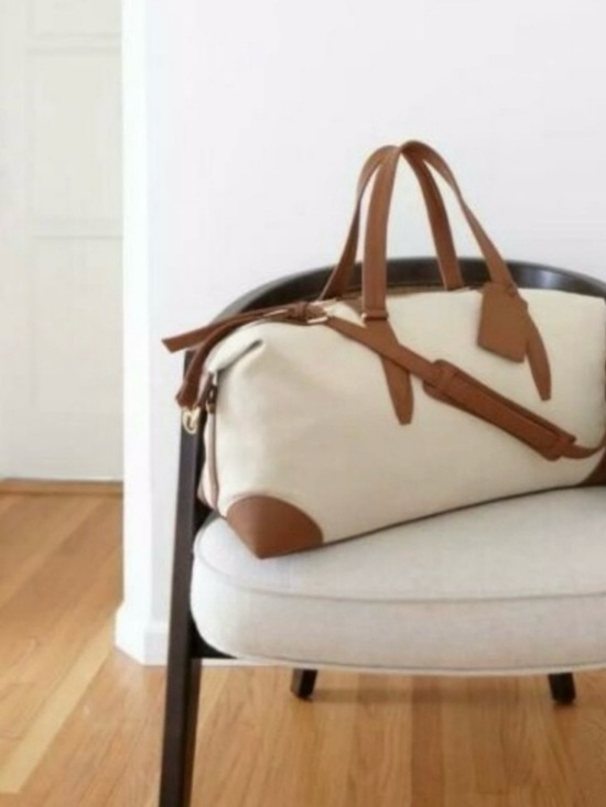 Henny + Lev Handbags - NWT HENNY + LEV Beige Canvas Tote with Brown Accents, Travel Bags,